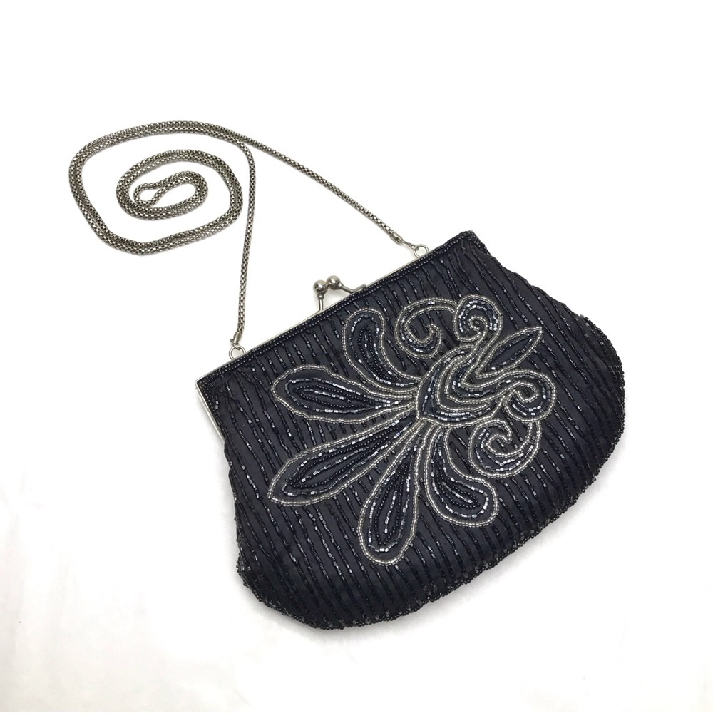 Vintage Black Beaded Purse